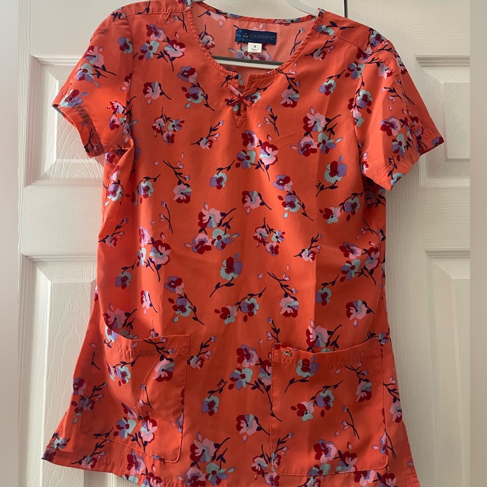Koi Sapphire Scrub Top
